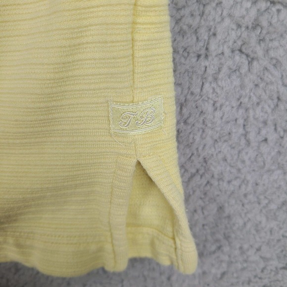Tommy Bahama Polo Shirt Mens XL Yellow Ribbed Striped Silk Cotton Short Sleeve - Picture 4 of 10